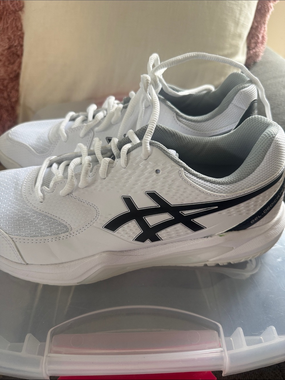 Asics White and Black Men's Running Shoes